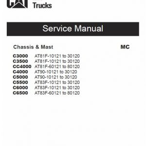 CAT C3000, C3500, CC4000, C4000 Lift Truck Service Manual