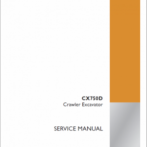 Case CX750D Crawler Excavator Service Manual