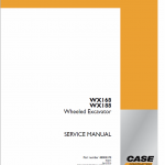 Case WX168, WX188 Wheeled Excavator Service Manual