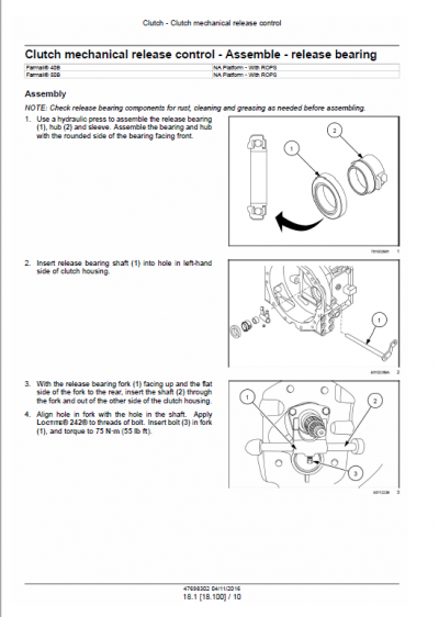 Case Farmall 40B, 50B Tractor Service Manual