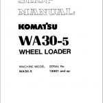 Komatsu WA30-5 Wheel Loader Service Manual
