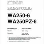 Komatsu WA250-6, WA250PZ-6 Wheel Loader Service Manual