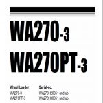 Komatsu WA270-3, WA270PT-3 Wheel Loader Service Manual