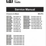 CAT DP25N, DP30N, DP35N Forklift Lift Truck Service Manual