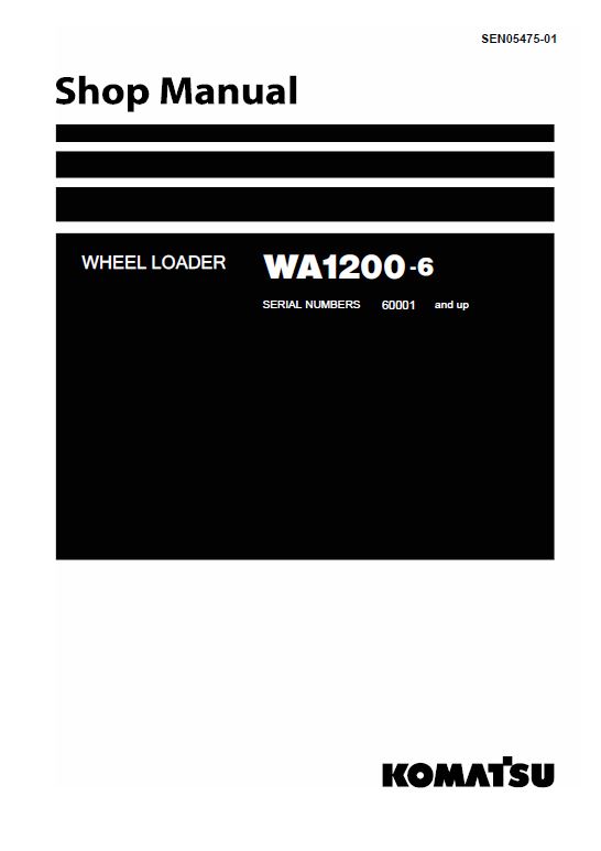Komatsu WA1200-6 Wheel Loader Service Manual