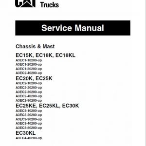 CAT EC25K, EC25KE, EC25KL, EC30K, EC30KL Forklift Lift Truck Service Manual