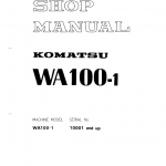 Komatsu WA100-1 Wheel Loader Service Manual