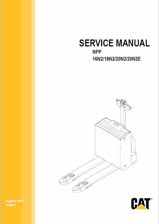 CAT NPP16N2, NPP18N2, NPP20N2, NPP20N2E Stacker Service Manual