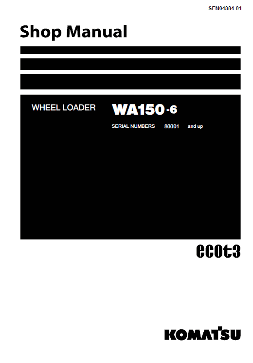 Komatsu WA150-6 Wheel Loader Service Manual