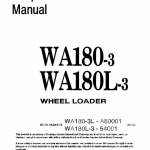 Komatsu WA180-3, WA180L-3 Wheel Loader Service Manual