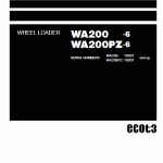 Komatsu WA200-6, WA200PZ-6 Wheel Loader Service Manual