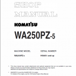 Komatsu WA250PZ-5 Wheel Loader Service Manual