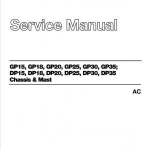 CAT DP15, DP18, DP20, DP25, DP30, DP35 Forklift Lift Truck Service Manual