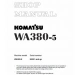 Komatsu WA380-5, WA380-5H Wheel Loader Service Manual