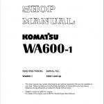 Komatsu WA600-1 Wheel Loader Service Manual