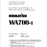 Komatsu WA700-1 Wheel Loader Service Manual