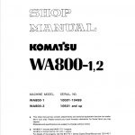 Komatsu WA800-1, WA800-2 Wheel Loader Service Manual