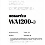 Komatsu WA1200-3 Wheel Loader Service Manual