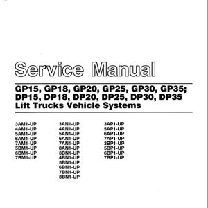 CAT GP15, GP18, GP20, GP25, GP30, GP35 Forklift Lift Truck Service Manual