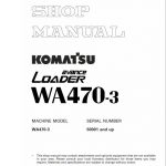 Komatsu WA470-3 Wheel Loader Service Manual