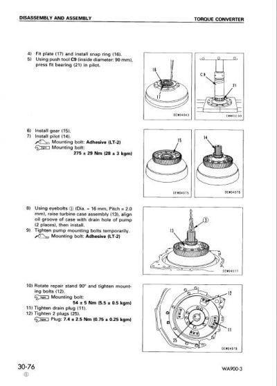 Komatsu WA900-3, WA900-3E0 Wheel Loader Service Manual