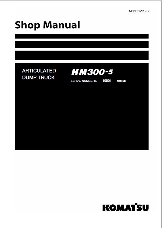 Komatsu HM300-5 Dump Truck Service Manual