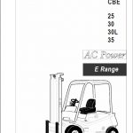 BT CBE 2.5, CBE 3.0, CBE 3.0L, CBE 3.5 E Range Forklift Service Manual