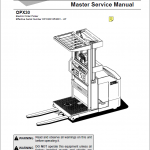 BT Prime Mover OPX30 Order Picker Repair Service Manual