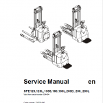 BT SPE125, SPE125L, SPE135S, SPE160, SPE200, SPE200L Pallet Truck Manual