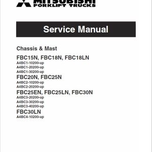 Mitsubishi FBC20N, FBC25N, FBC25EN, FBC25LN, FBC30N Forklift Service Manual