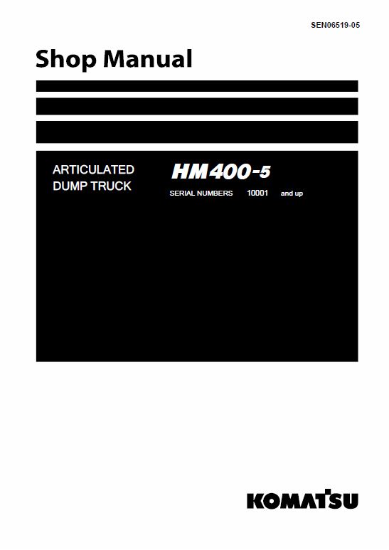 Komatsu HM400-5 Dump Truck Service Manual