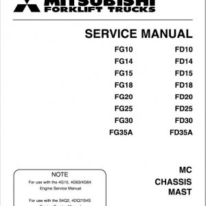 Mitsubishi FG20, FG25, FG30, FG35A Forklift Service Manual