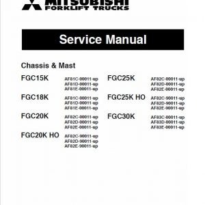 Mitsubishi FGC15K, FGC18K, FGC20K, FGC20K HO Forklift Service Manual