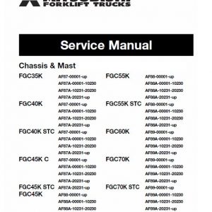 Mitsubishi FGC35K, FGC40K, FGC40K STC Forklift Service Manual