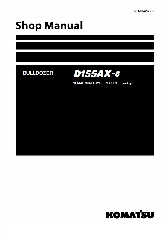 Komatsu D155AX-8 Dozer Service Manual