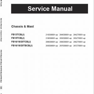 Mitsubishi FB13TCB, FB15TCB, FB16TCB, FB18TCB, FB20TCB Forklift Service Manual