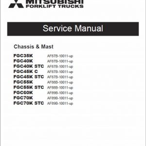 Mitsubishi FGC45K C, FGC45K STC, FGC45K Forklift Service Manual