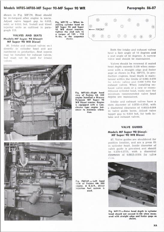 Massey Ferguson MF No 52 Pull Type Mower Owners Manual 