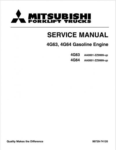 Mitsubishi FGC15K, FGC18K, FGC20K, FGC20K HO Forklift Service Manual