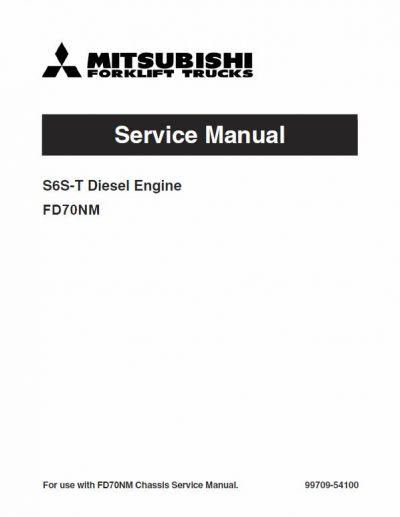 Mitsubishi FD70NM Forklift Lift Truck Service Manual