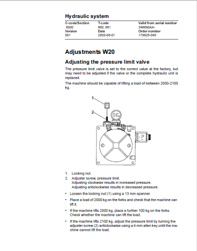 BT W18, W20 Pallet Truck Service Manual