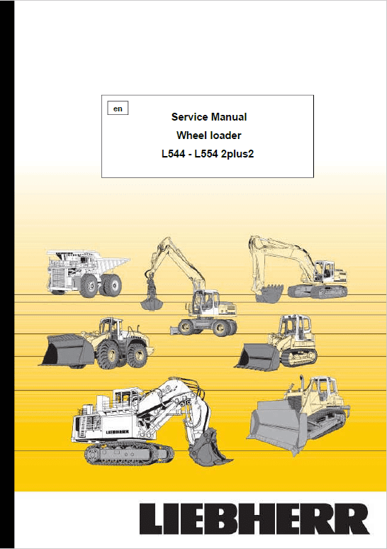 Liebherr L544, L554 2plus2 Wheel Loader Service Manual