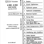 Liebherr A900, A902, A912, A922, A932 Litronic Excavator Service Manual
