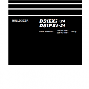 Komatsu D51EXi-24, D51PXi-24 Dozer Service Manual