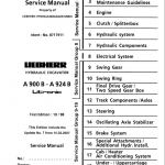 Liebherr A900B, A904, A914, A914B, A924, A924B Litronic Excavator Service Manual