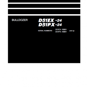 Komatsu D51EX-24, D51PX-24 Dozer Service Manual