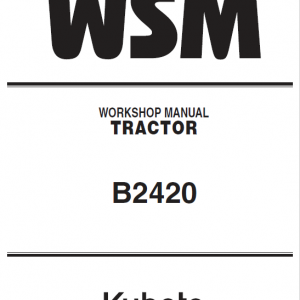 Kubota B2420 Tractor Service Manual