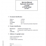 Liebherr LH60M, LH60M Timber, LH60C Tier 4i Excavator Service Manual