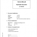 Liebherr LH120 ETG, LH150C, LH150 ETG Hydraulic Excavator Service Manual