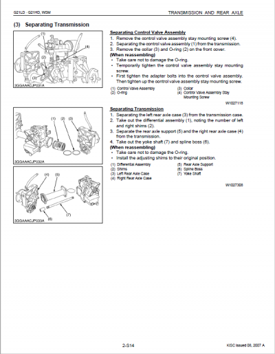 Kubota G21LD, G21HD Mower Workshop Service Manual